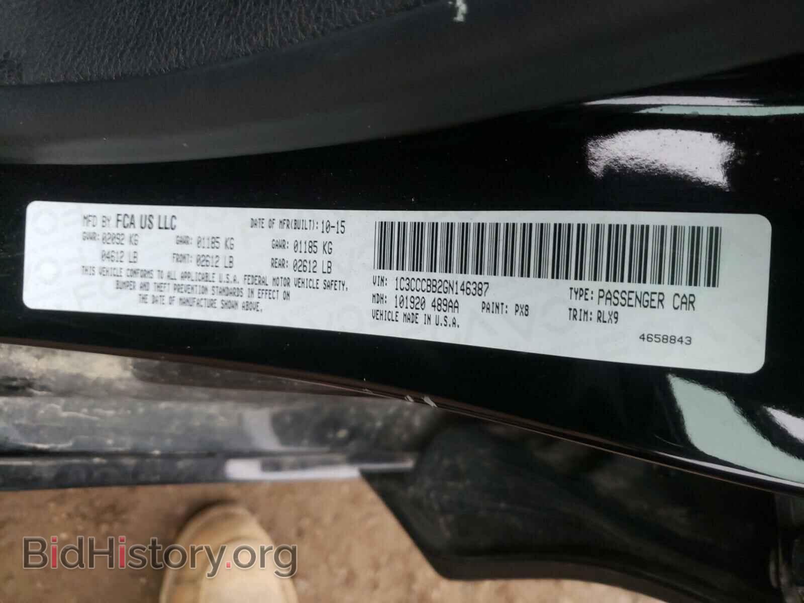 2016 CHRYSLER 200 - VIN: 1C3CCCBB2GN146387 - Фото 10