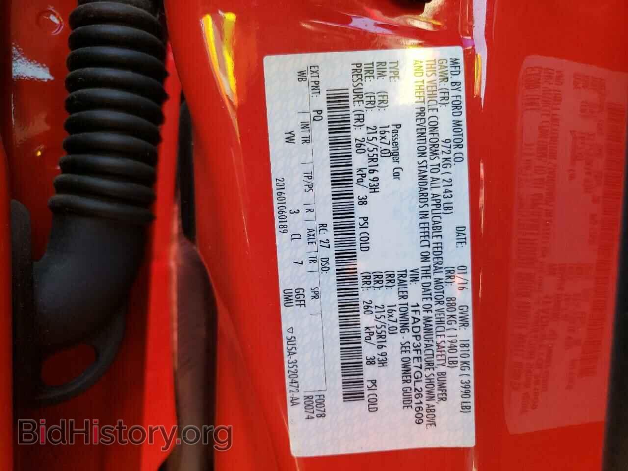 2016 FORD FOCUS - VIN: 1FADP3FE7GL261609 - Фото 10