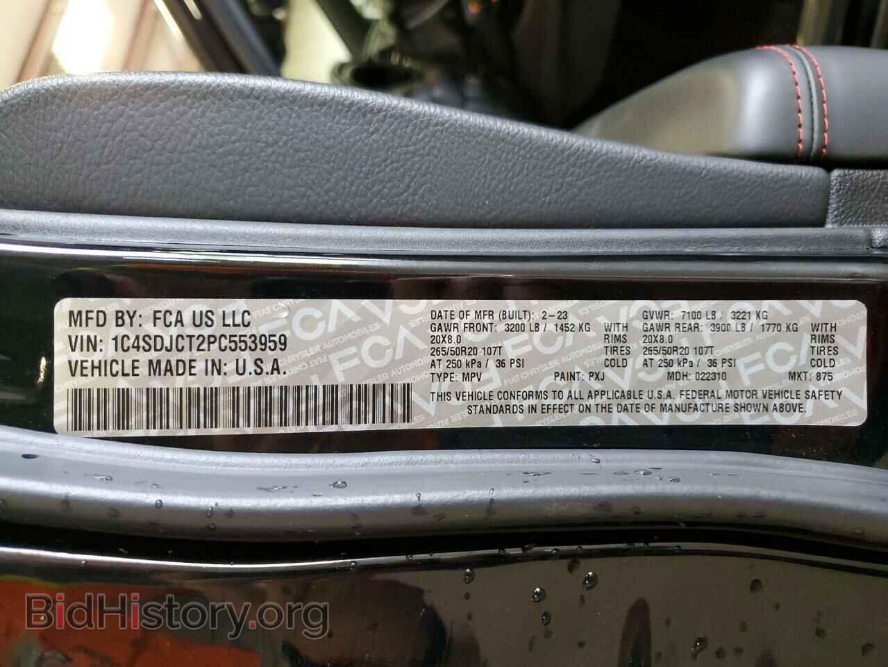 2023 DODGE DURANGO - VIN: 1C4SDJCT2PC553959 - Фото 13