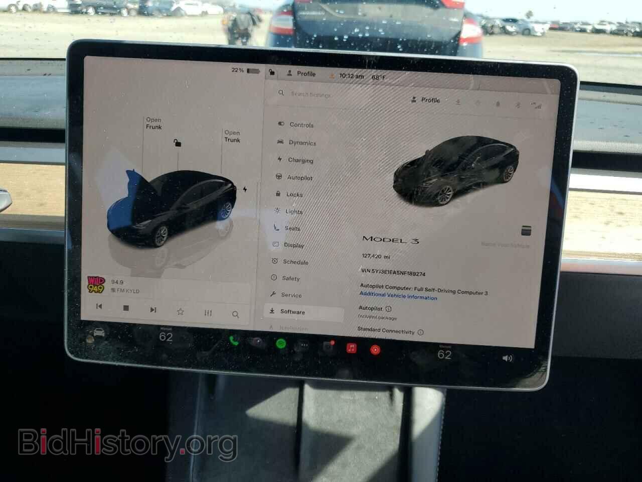 2022 TESLA MODEL 3 - VIN: 5YJ3E1EA5NF189274 - Фото 9