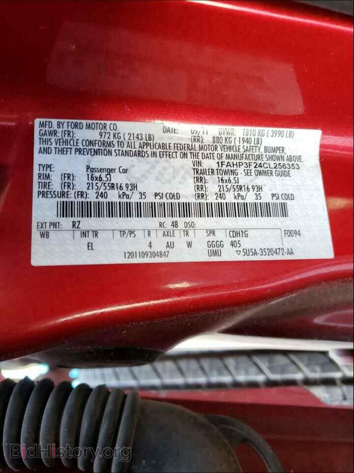 2012 FORD FOCUS - VIN: 1FAHP3F24CL256353 - Фото 10