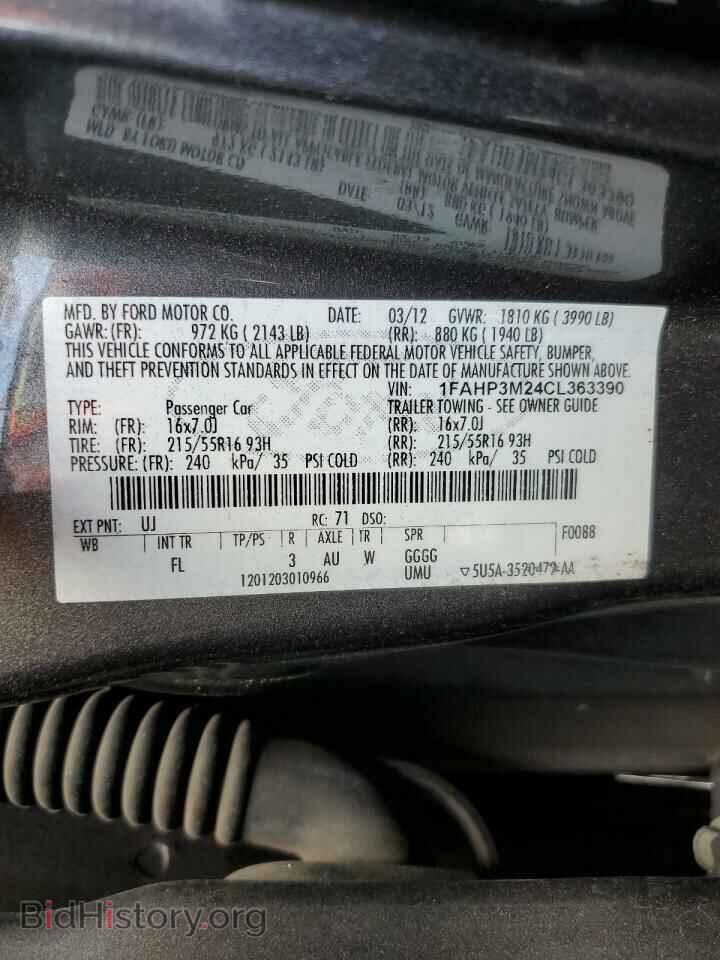 2012 FORD FOCUS - VIN: 1FAHP3M24CL363390 - Photo 12