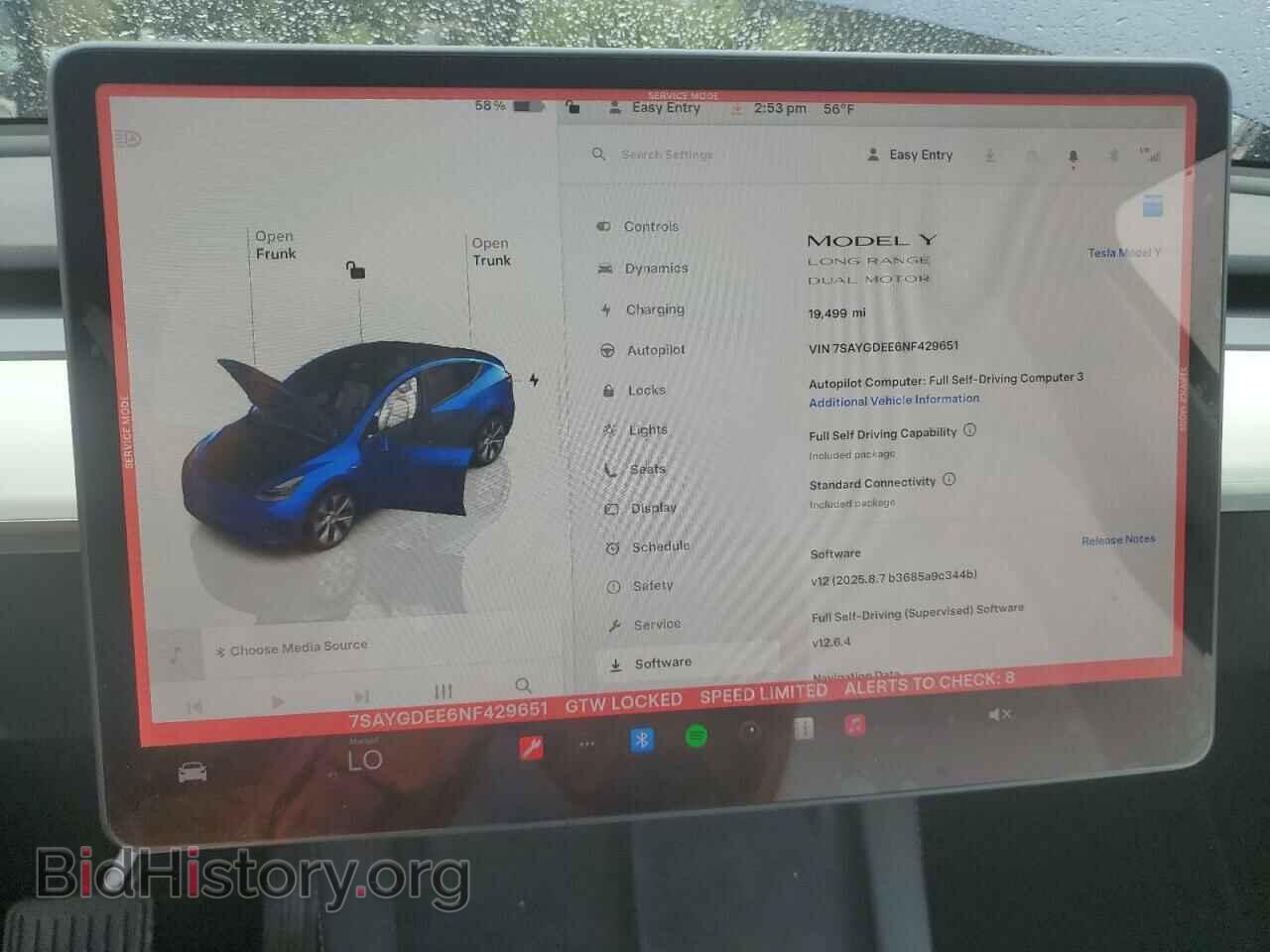 2022 TESLA MODEL Y - VIN: 7SAYGDEE6NF429651 - Фото 9