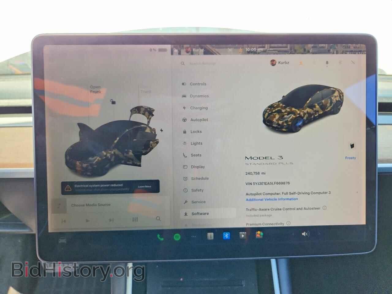 2020 TESLA MODEL 3 - VIN: 5YJ3E1EA5LF669876 - Фото 9