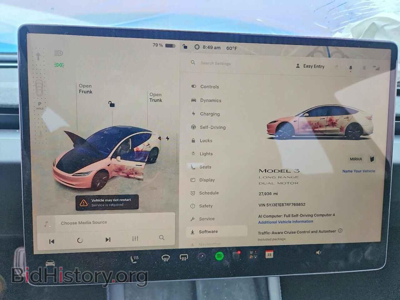2024 TESLA MODEL 3 - VIN: 5YJ3E1EB7RF769852 - Фото 9