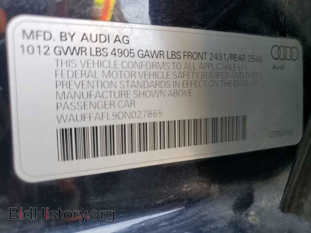 2013 AUDI A4 - VIN: WAUFFAFL9DN027865 - Фото 13