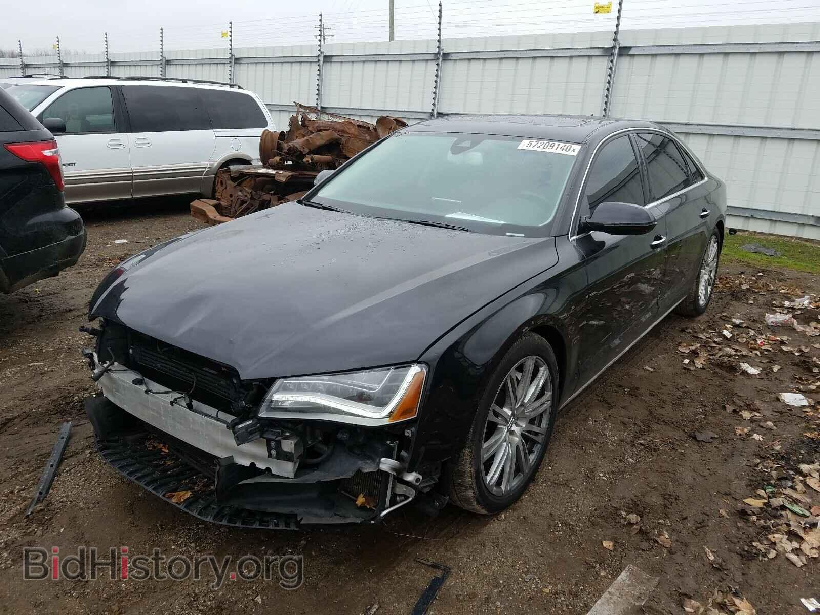 2013 AUDI A8 - VIN: WAUR2AFD1DN027621 - Фото 2