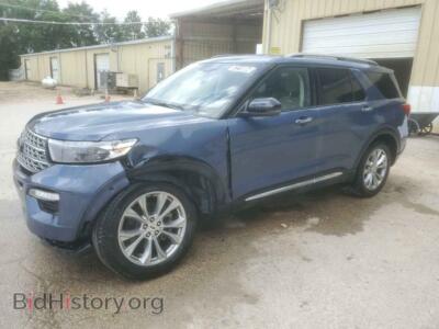 2021 Ford EXPLORER Limited, blue — VIN 1FMSK8FH2MGB51574, Copart