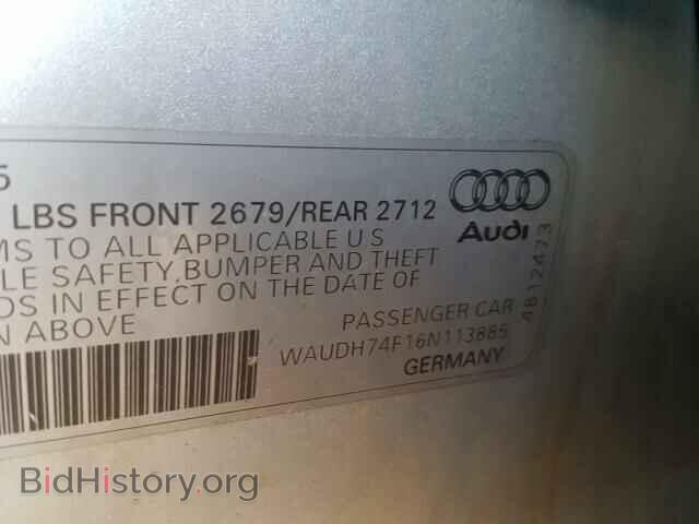 2006 AUDI A6 - VIN: WAUDH74F16N113885 - Фото 10