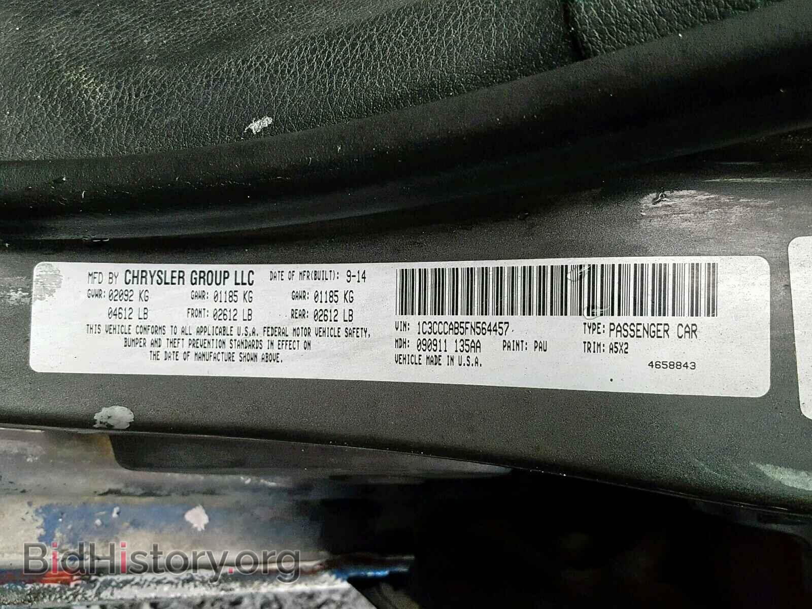2015 CHRYSLER 200 - VIN: 1C3CCCAB5FN564457 - Photo 10