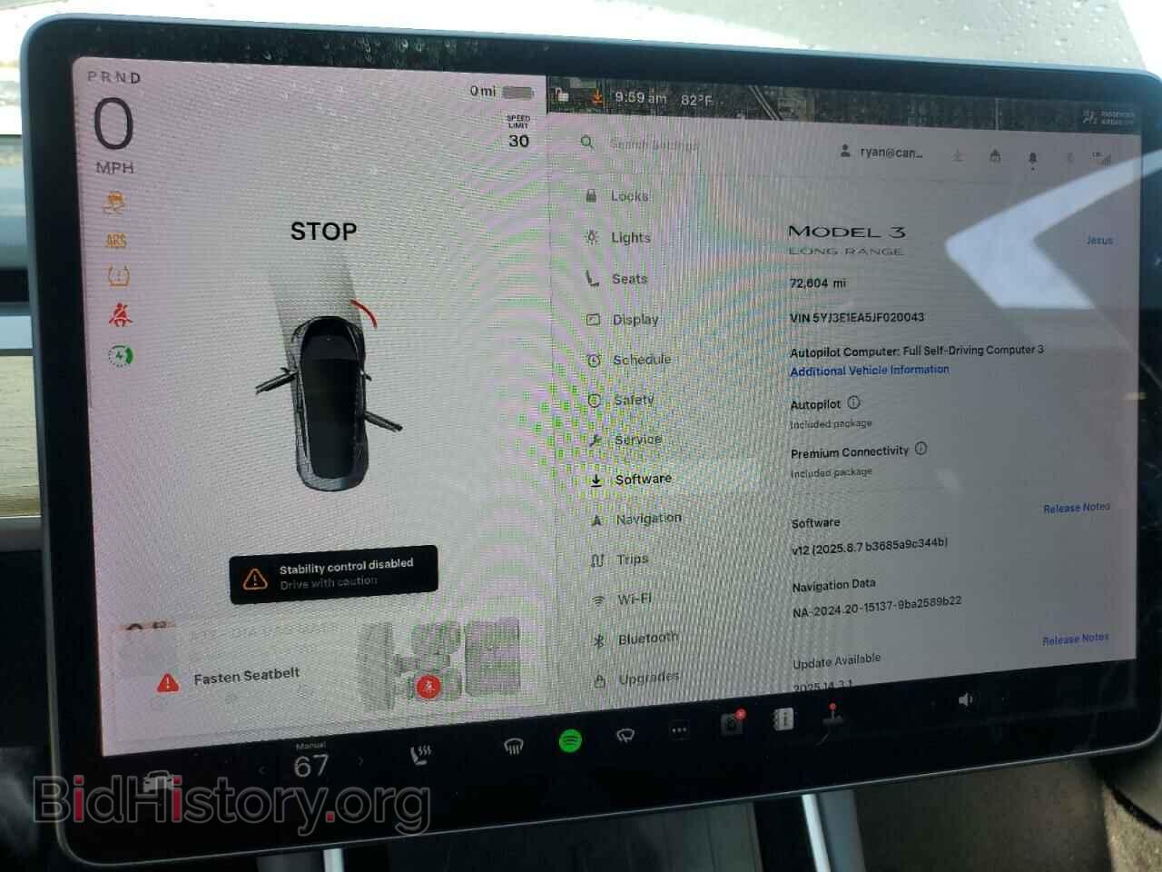 2018 TESLA MODEL 3 - VIN: 5YJ3E1EA5JF020043 - Фото 9