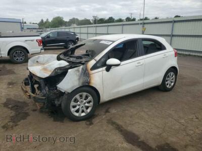 2012 Kia RIO LX, white — VIN KNADM5A33C6026747, Copart
