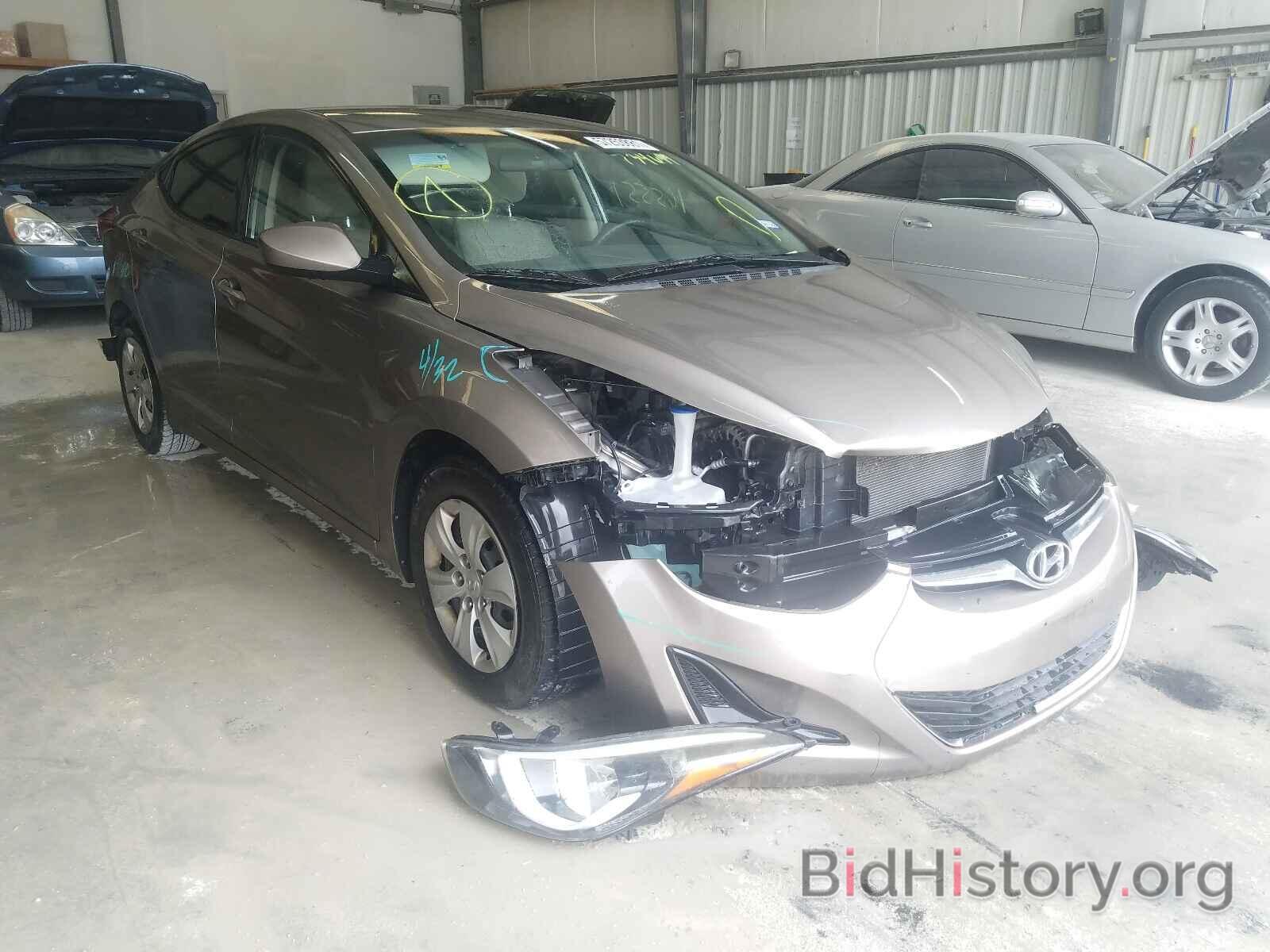 Photo 5NPDH4AEXGH734699 - HYUNDAI ELANTRA 2016