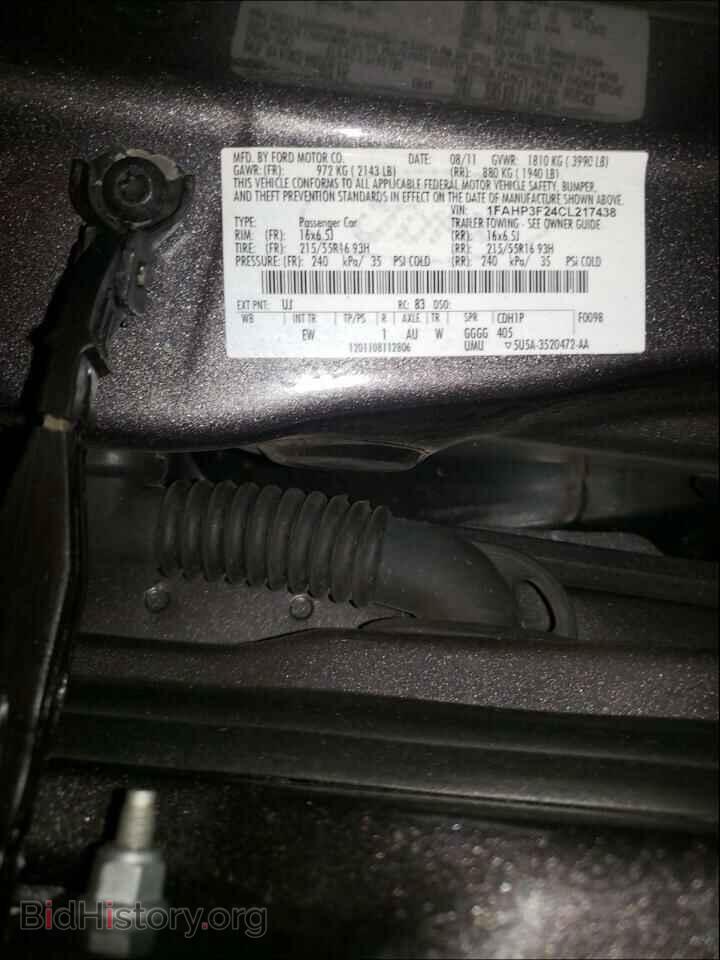 2012 FORD FOCUS - VIN: 1FAHP3F24CL217438 - Фото 10