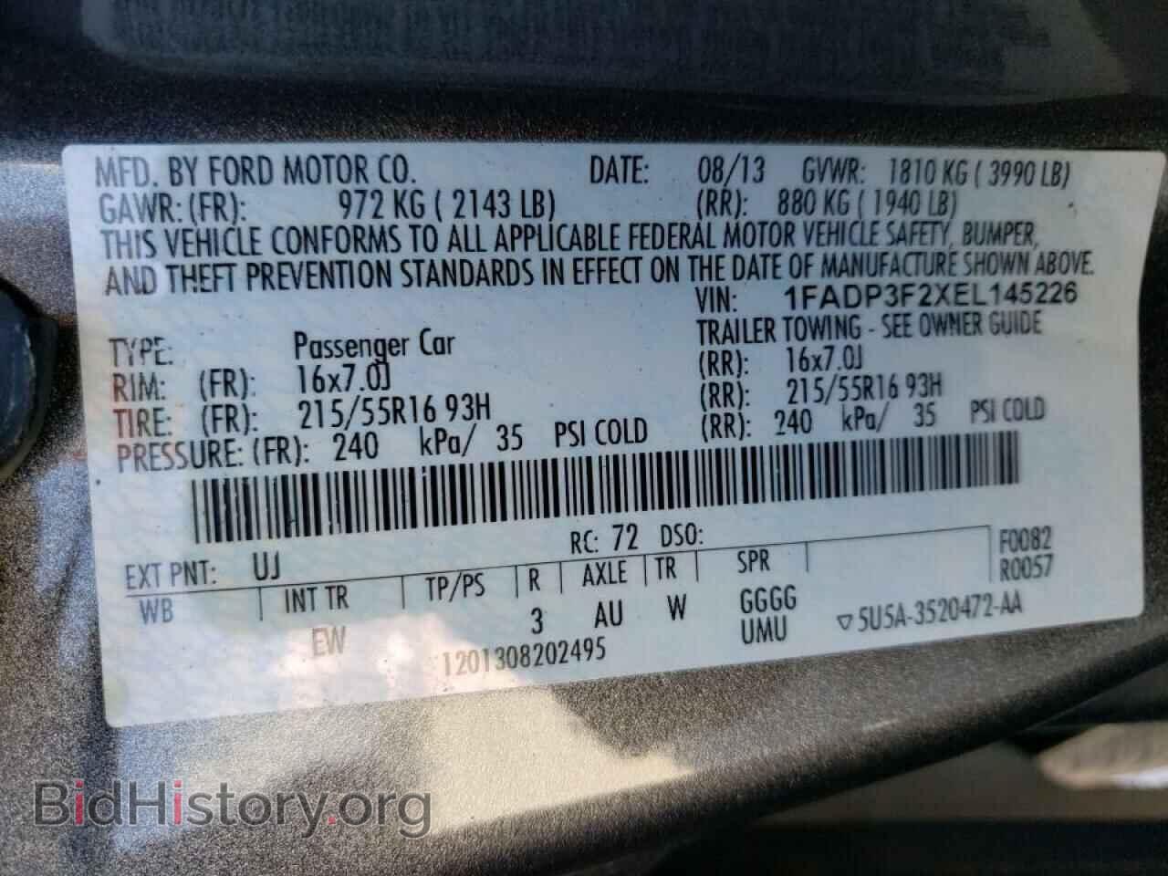 2014 FORD FOCUS - VIN: 1FADP3F2XEL145226 - Фото 10
