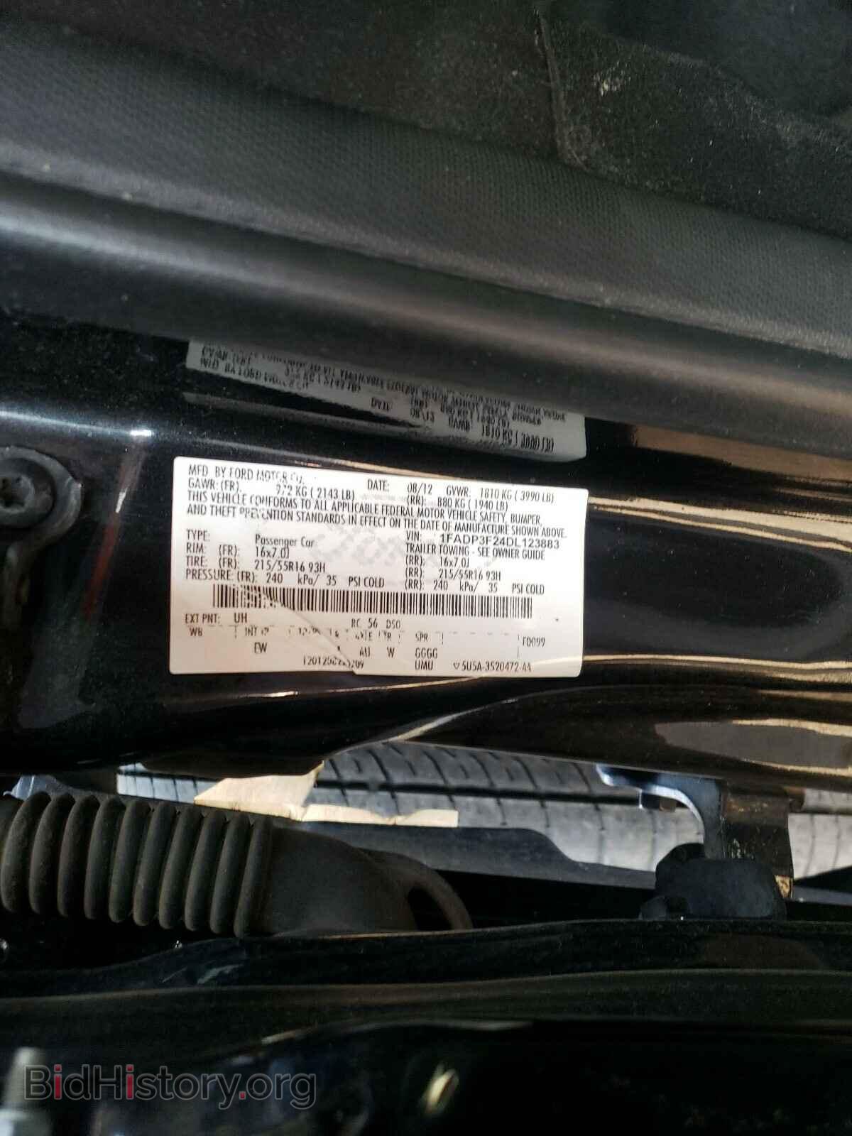 2013 FORD FOCUS - VIN: 1FADP3F24DL123883 - Фото 10