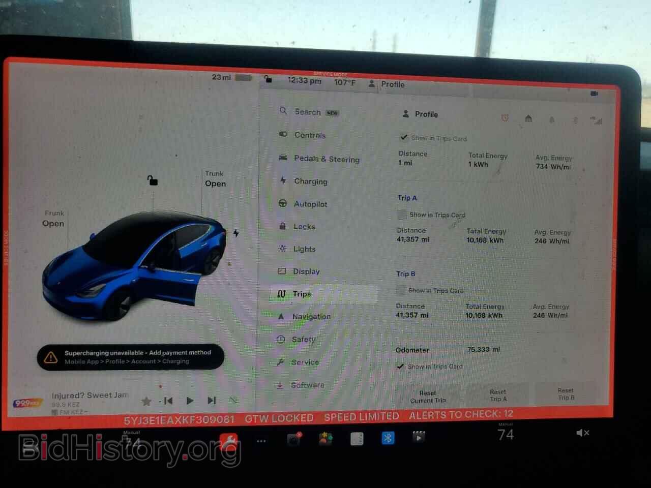 2019 TESLA MODEL 3 - VIN: 5YJ3E1EAXKF309081 - Фото 9