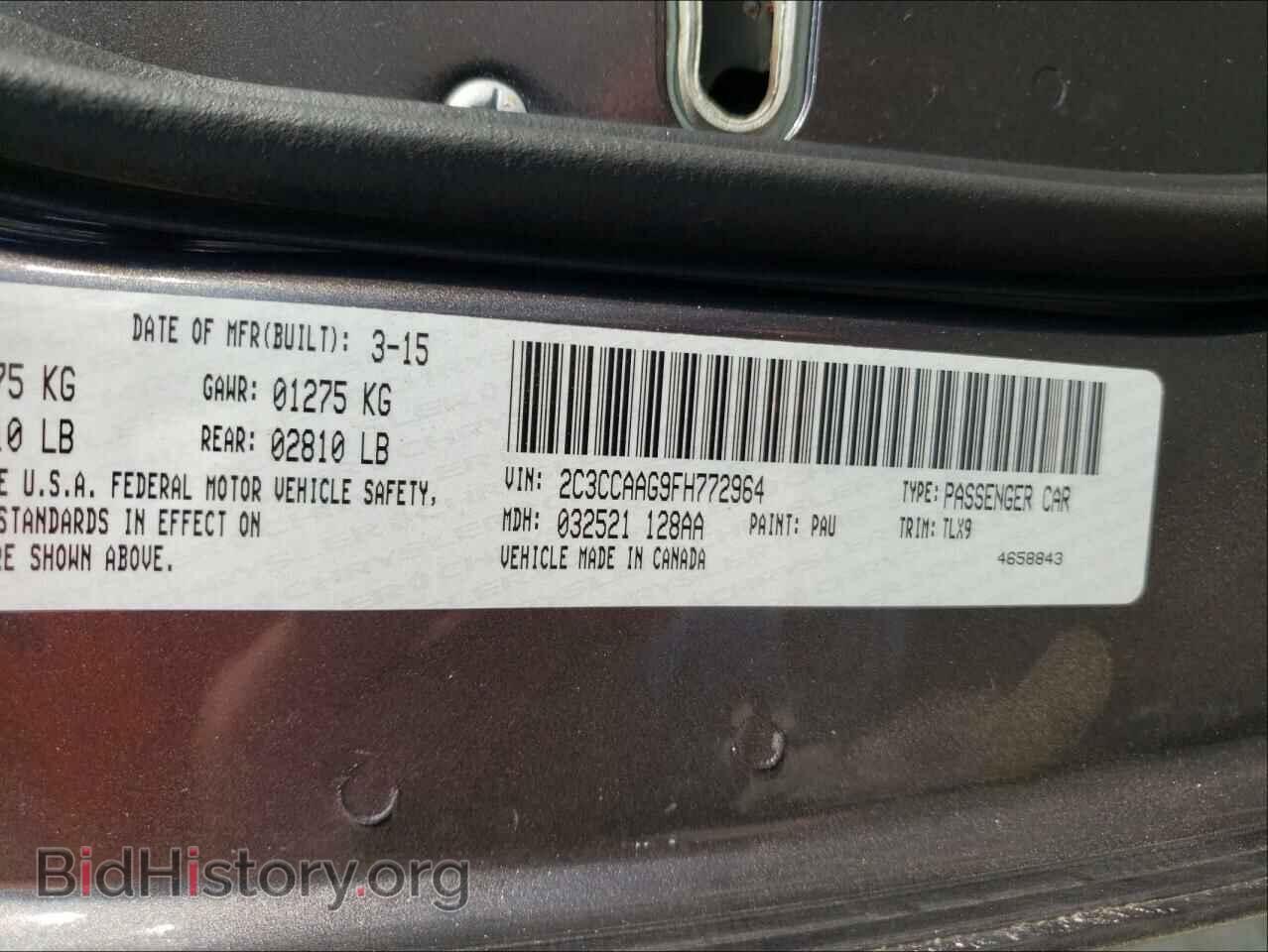 2015 CHRYSLER 300 - VIN: 2C3CCAAG9FH772964 - Фото 10