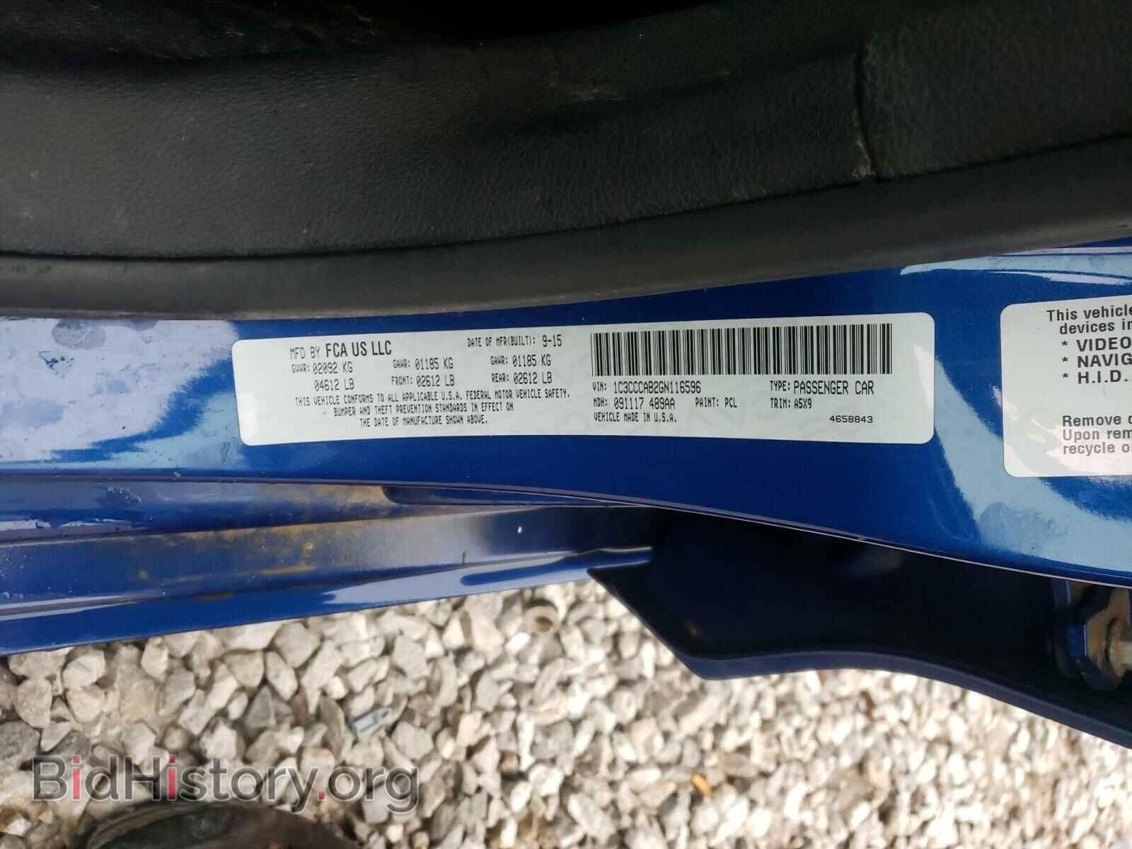 2016 CHRYSLER 200 - VIN: 1C3CCCAB2GN116596 - Фото 10