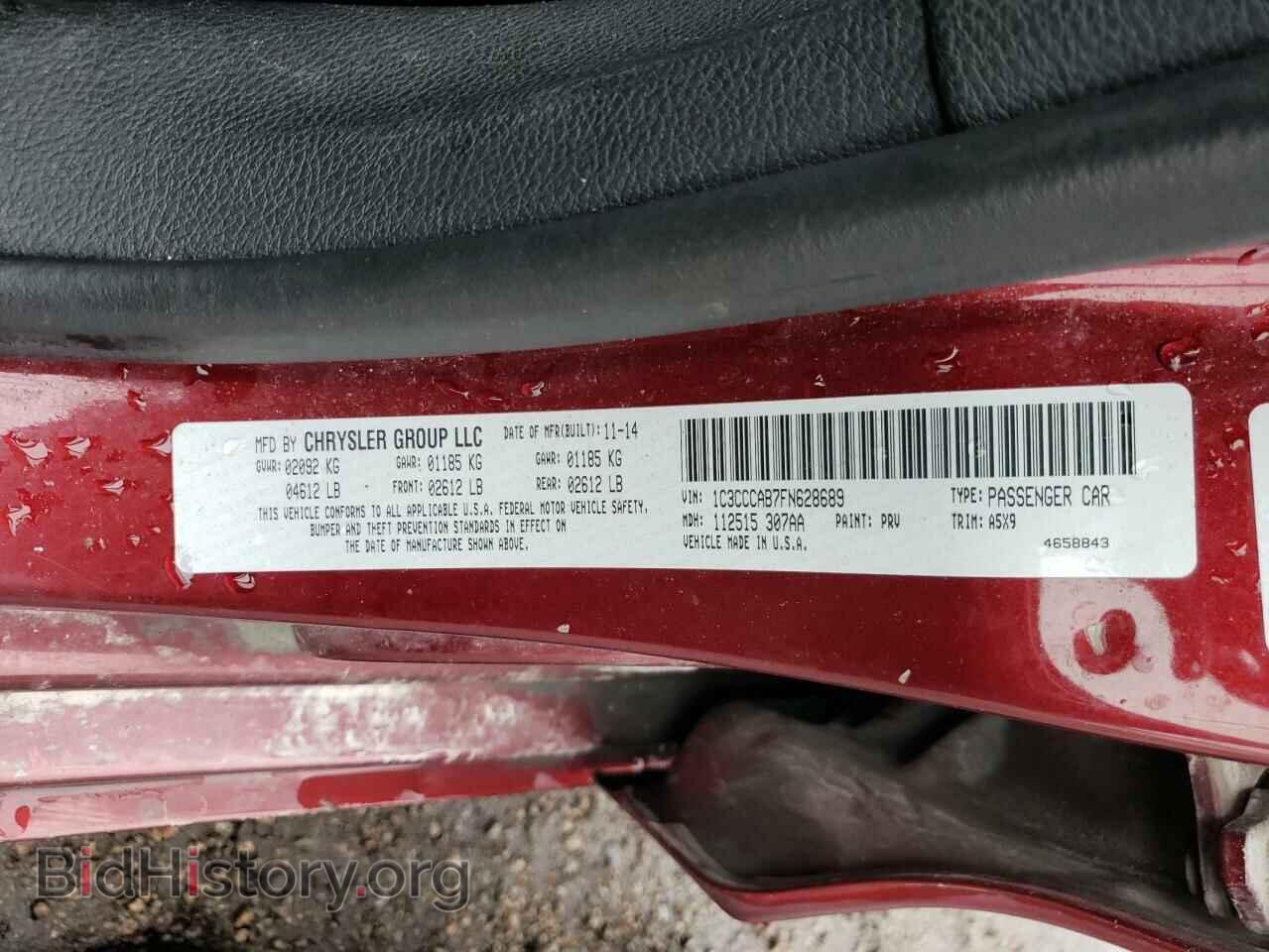 2015 CHRYSLER 200 - VIN: 1C3CCCAB7FN628689 - Фото 10