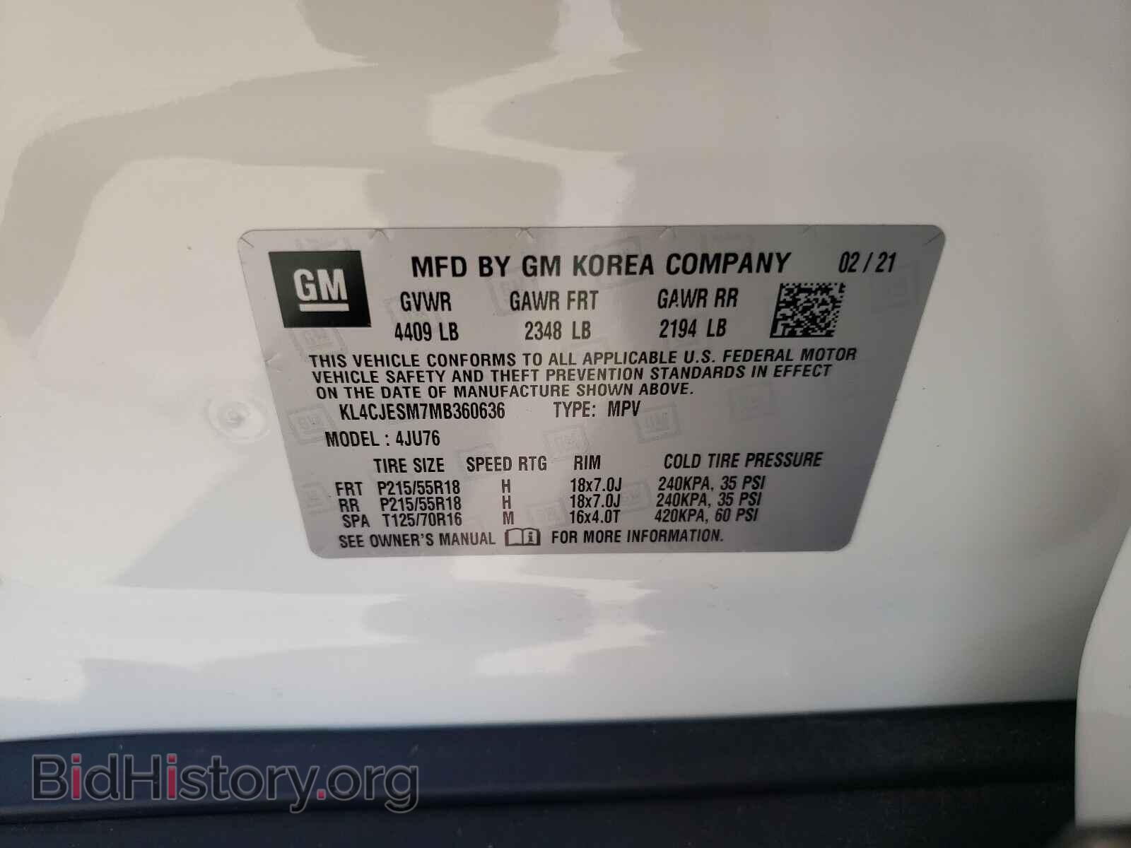 2021 BUICK ENCORE - VIN: KL4CJESM7MB360636 - Photo 10