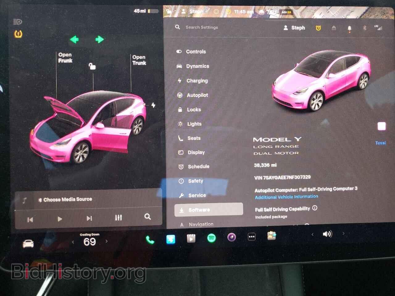 2022 TESLA MODEL Y - VIN: 7SAYGAEE7NF307329 - Фото 9