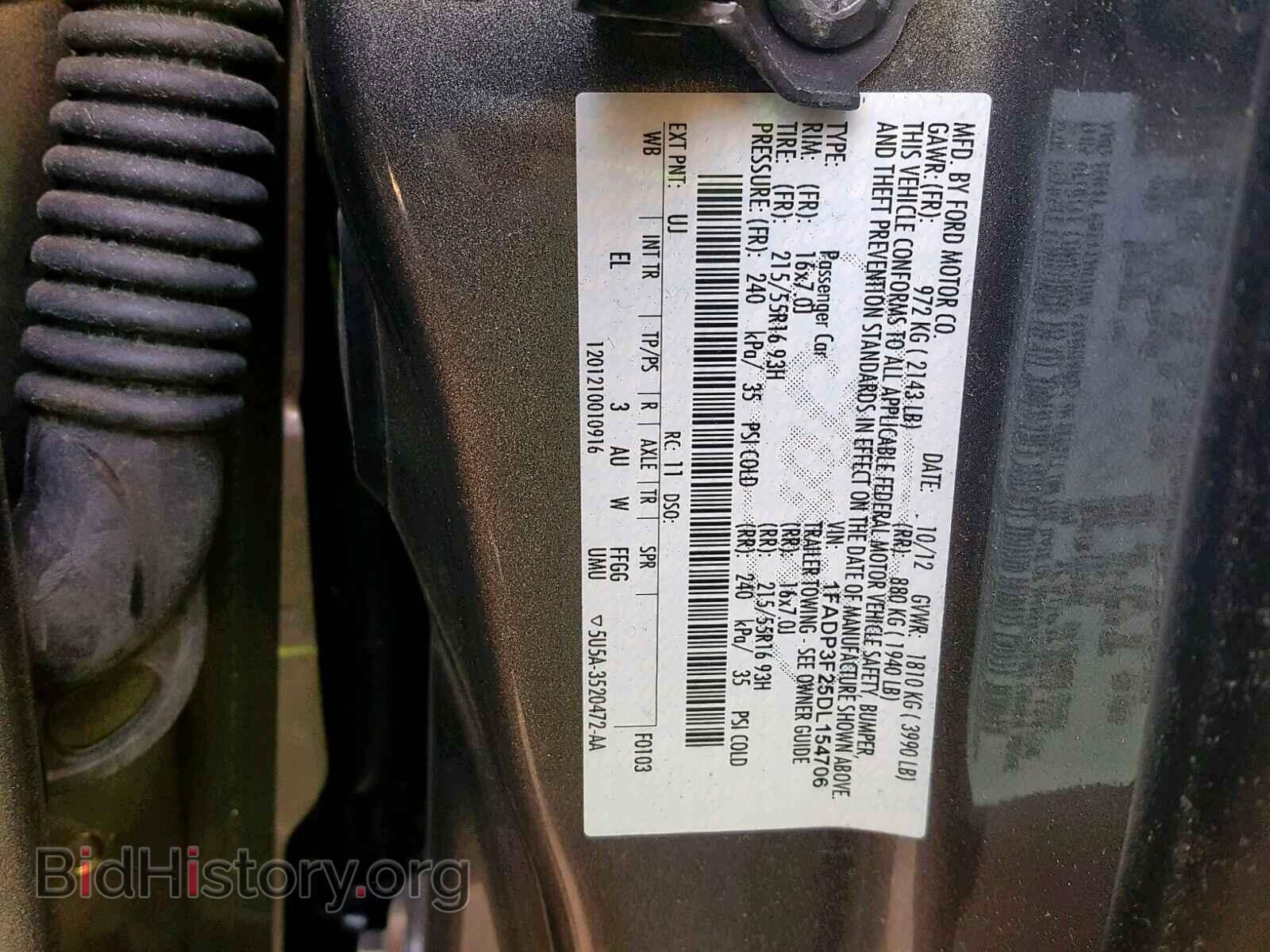 2013 FORD FOCUS SE - VIN: 1FADP3F25DL154706 - Фото 10