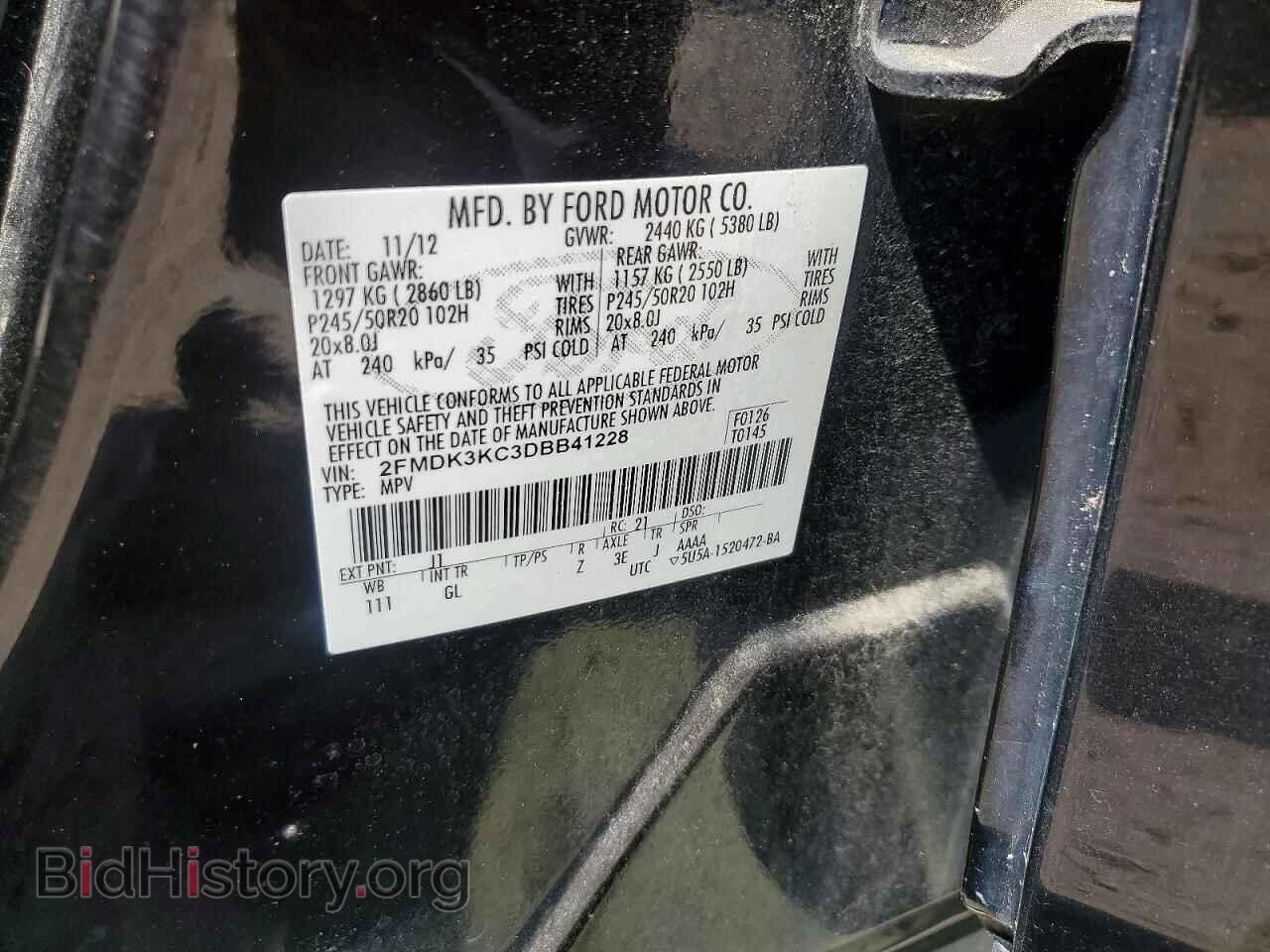 2013 FORD EDGE - VIN: 2FMDK3KC3DBB41228 - Photo 13