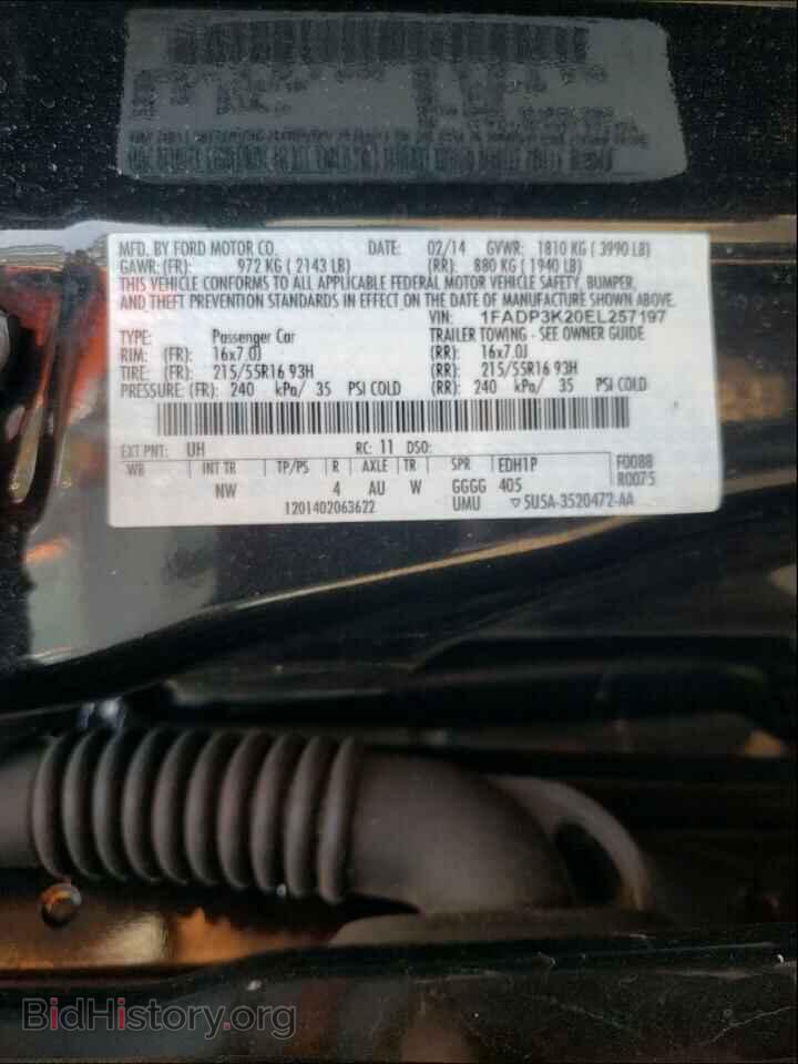 2014 FORD FOCUS - VIN: 1FADP3K20EL257197 - Фото 10