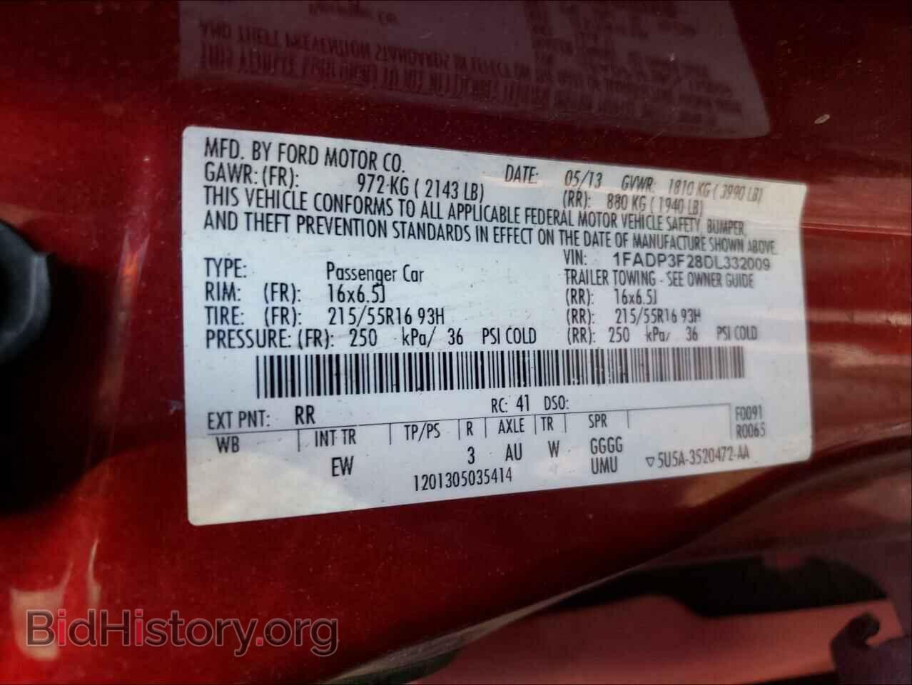2013 FORD FOCUS - VIN: 1FADP3F28DL332009 - Фото 10