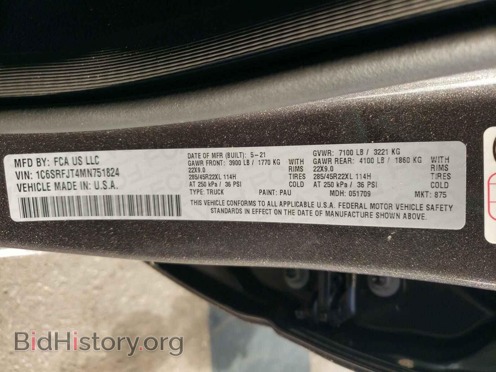 2021 RAM 1500 - VIN: 1C6SRFJT4MN751824 - Photo 10