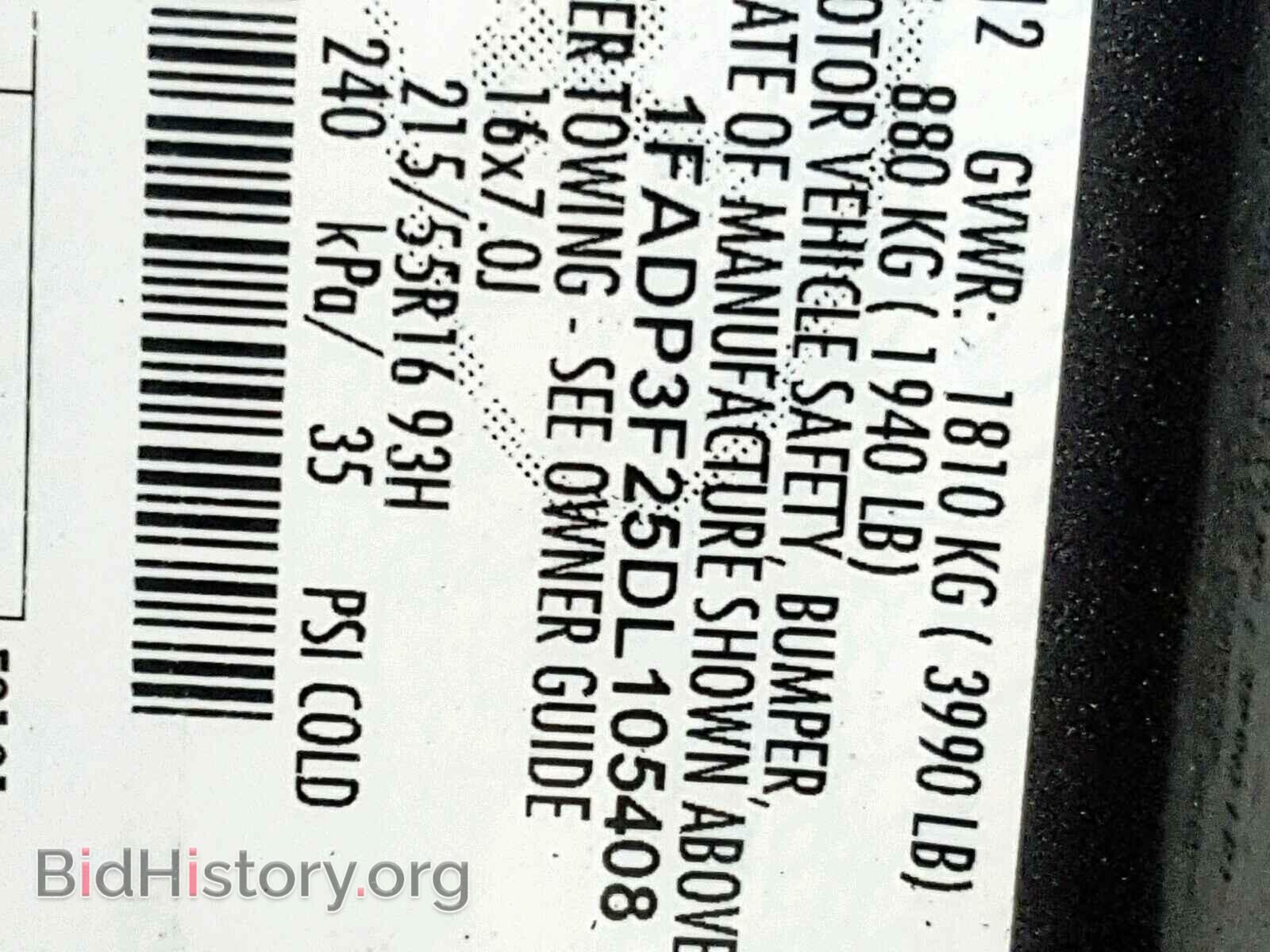 2013 FORD FOCUS - VIN: 1FADP3F25DL105408 - Фото 10