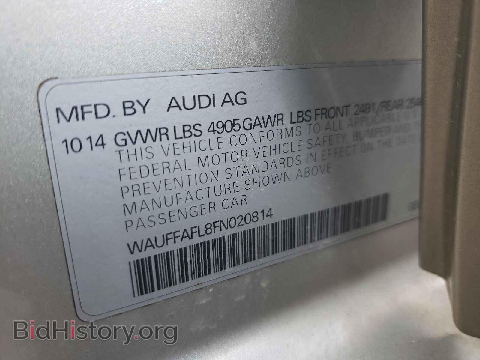 2015 AUDI A4 - VIN: WAUFFAFL8FN020814 - Фото 10