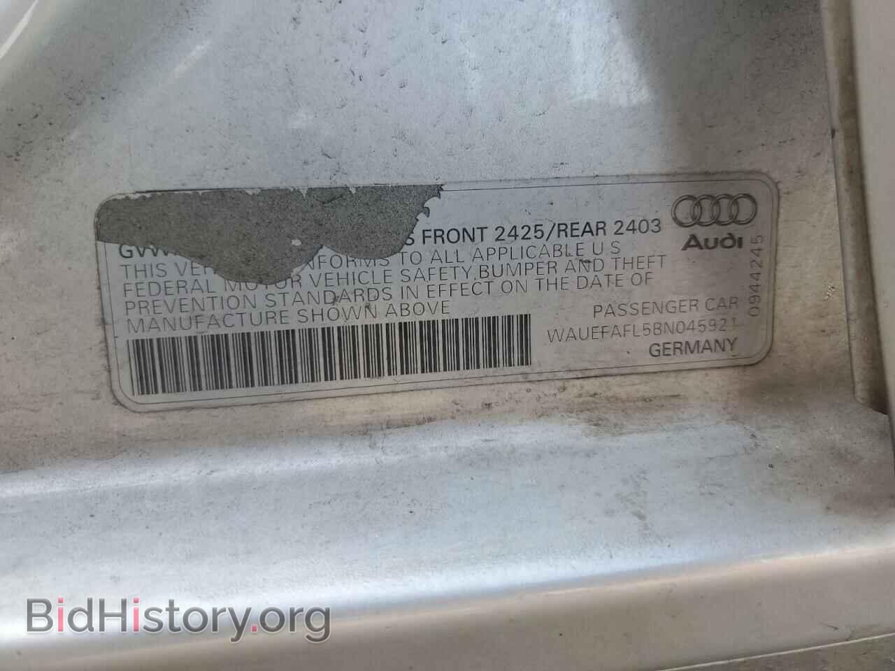 2011 AUDI A4 - VIN: WAUEFAFL5BN045921 - Photo 12