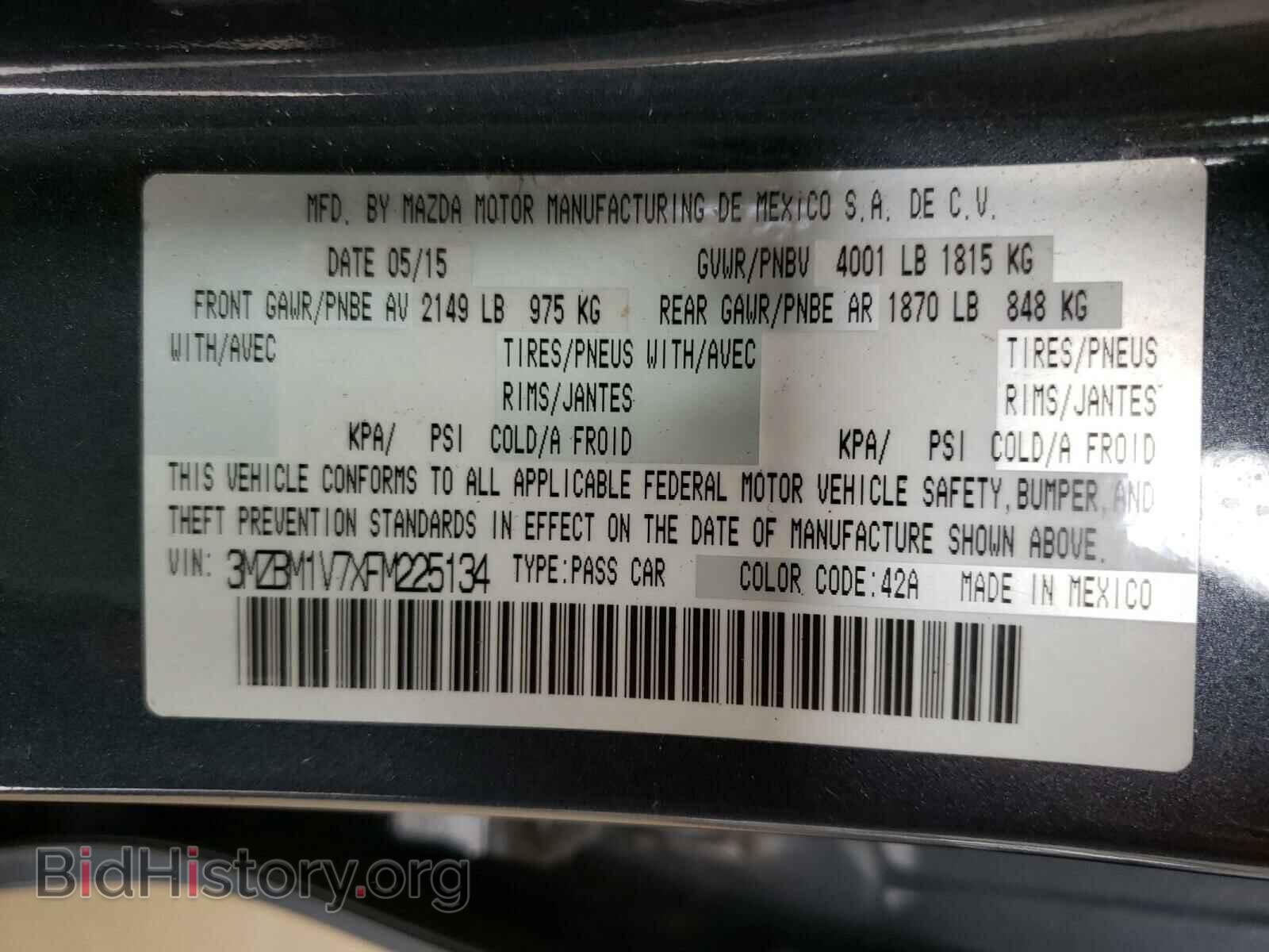 2015 MAZDA 3 - VIN: 3MZBM1V7XFM225134 - Фото 10