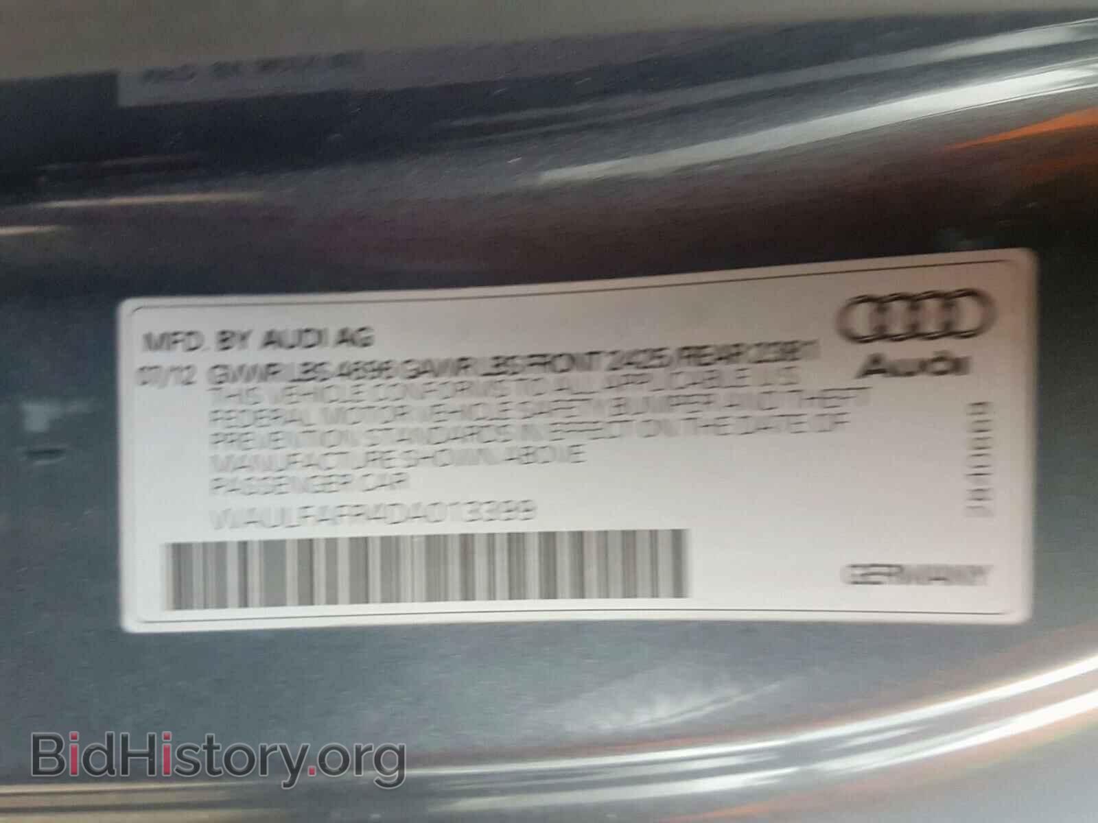 2013 AUDI A5 PREMIUM - VIN: WAULFAFR4DA013399 - Фото 10