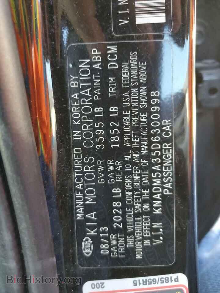 2013 KIA RIO - VIN: KNADM5A35D6300998 - Фото 10