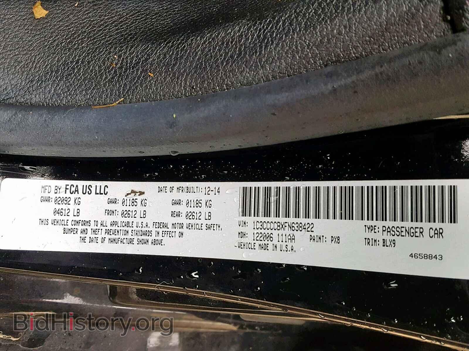 2015 CHRYSLER 200 - VIN: 1C3CCCCBXFN638422 - Photo 10