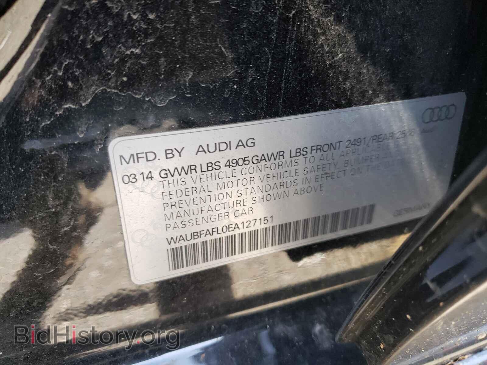 2014 AUDI A4 - VIN: WAUBFAFL0EA127151 - Фото 10