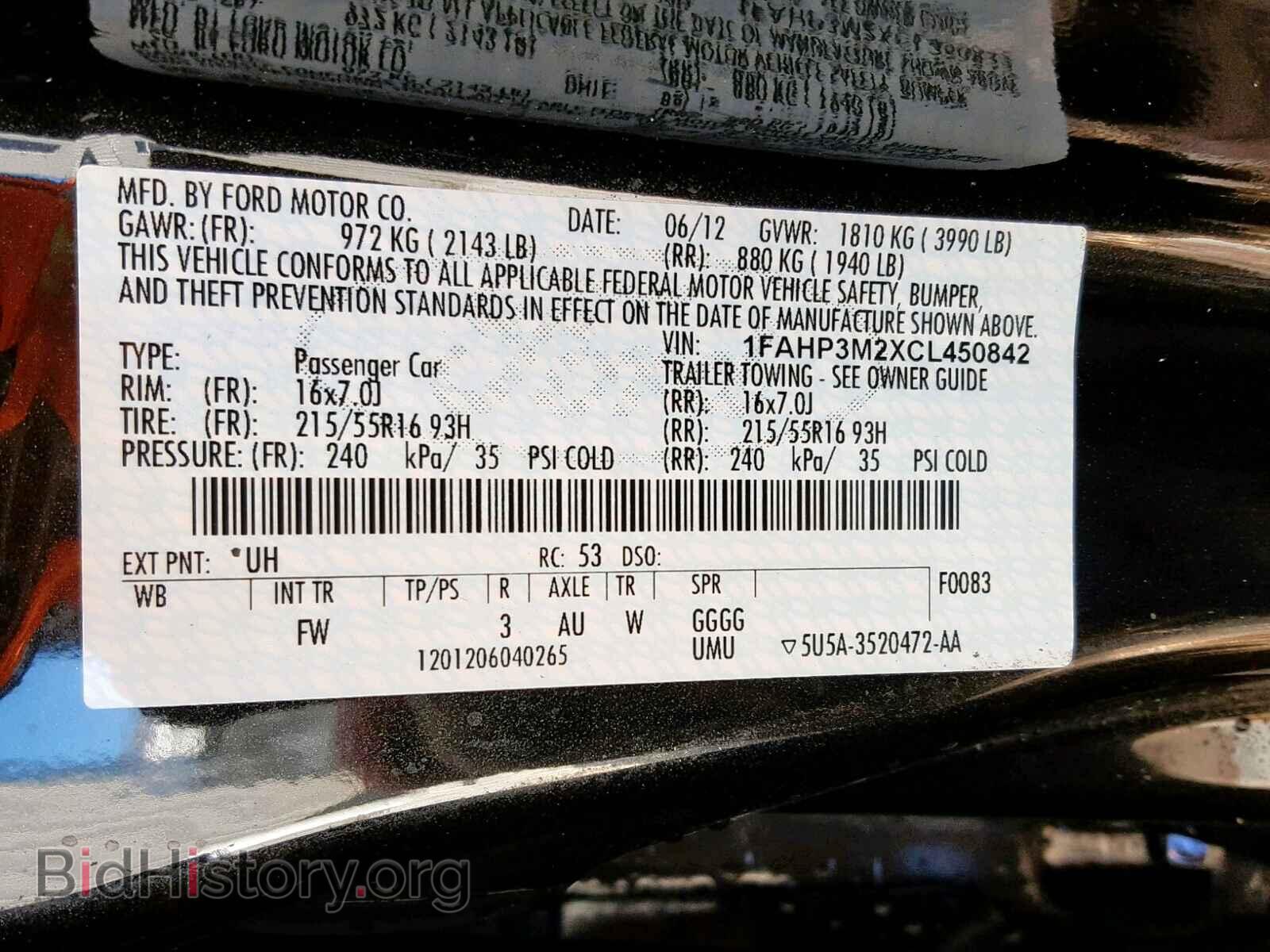 2012 FORD FOCUS - VIN: 1FAHP3M2XCL450842 - Photo 10