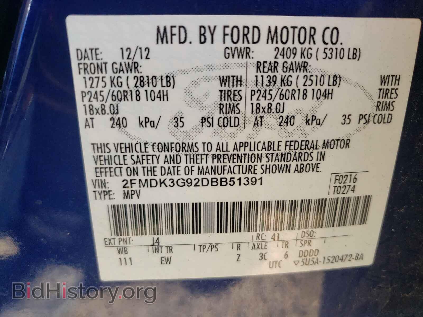 2013 FORD EDGE - VIN: 2FMDK3G92DBB51391 - Photo 10