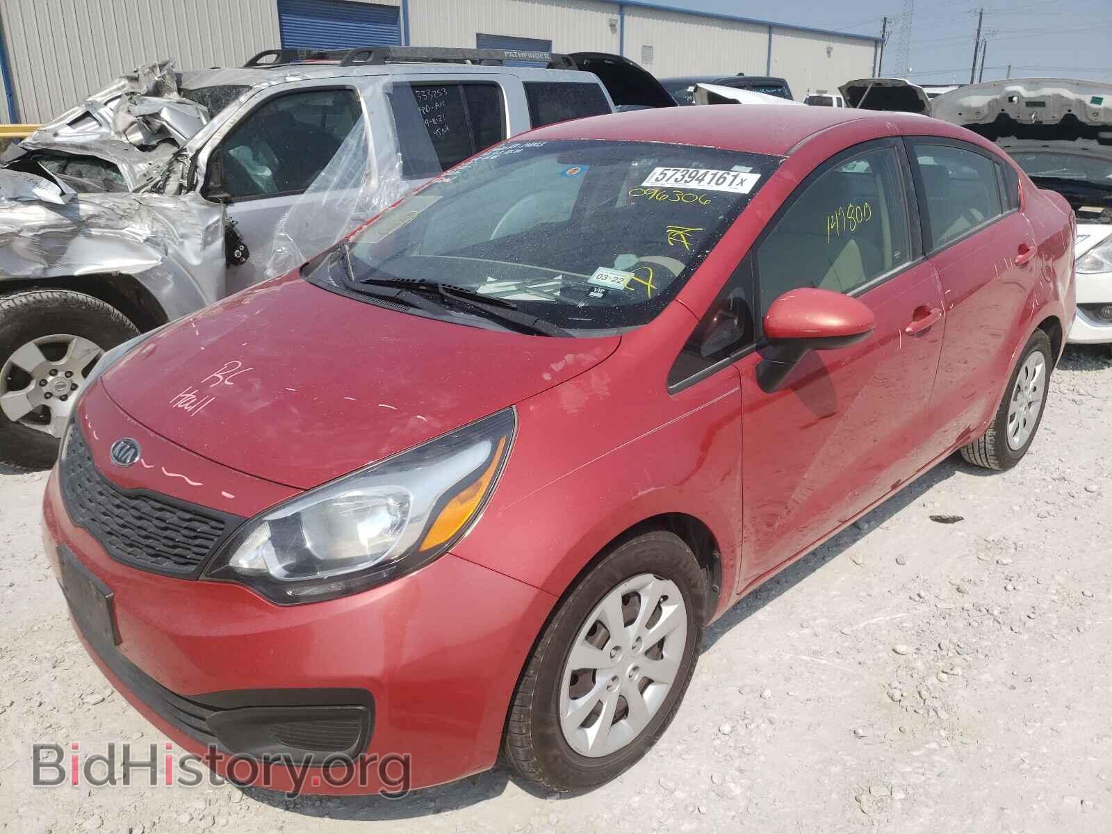 2013 KIA RIO - VIN: KNADM4A3XD6096306 - Фото 2