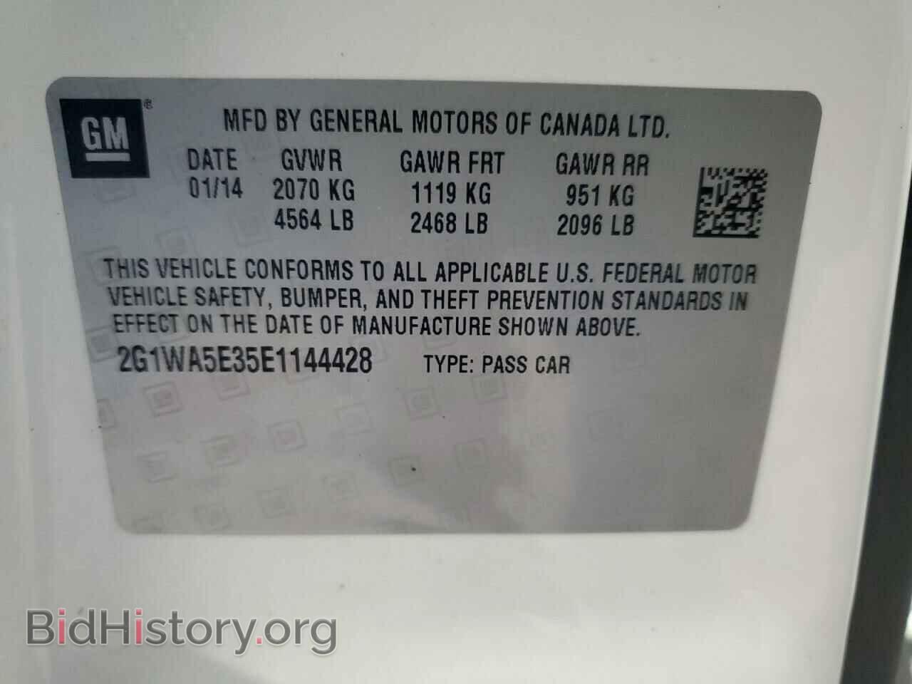 2014 CHEVROLET IMPALA - VIN: 2G1WA5E35E1144428 - Фото 12