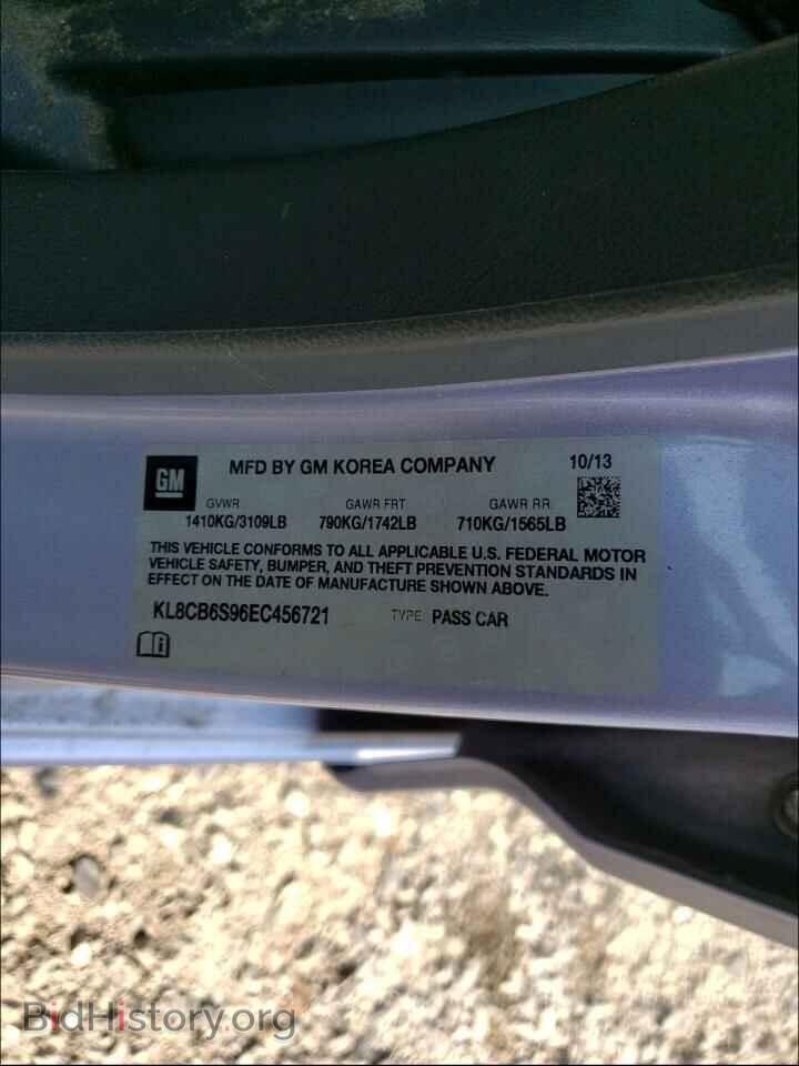 2014 CHEVROLET SPARK - VIN: KL8CB6S96EC456721 - Фото 10