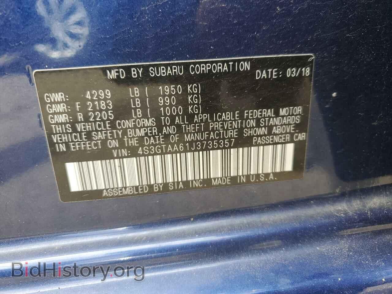 2018 SUBARU IMPREZA - VIN: 4S3GTAA61J3735357 - Фото 12