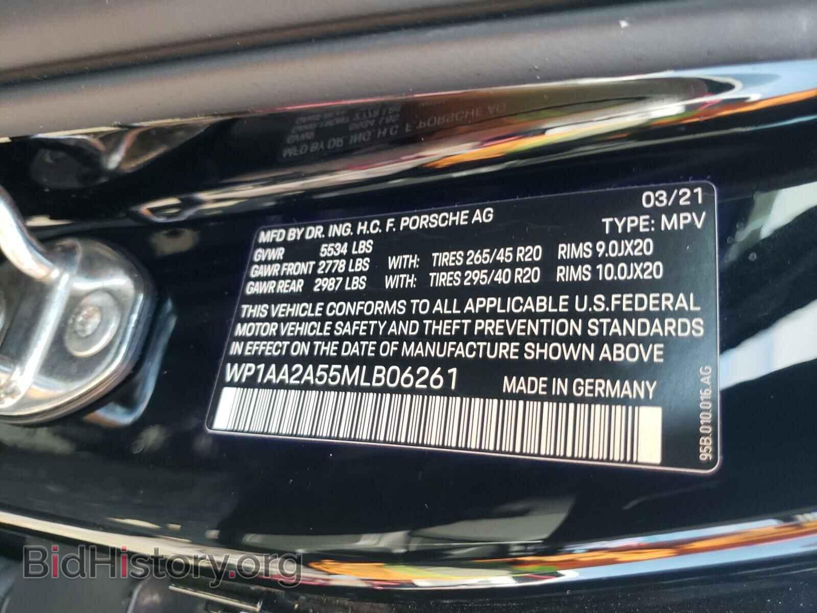 2021 PORSCHE MACAN - VIN: WP1AA2A55MLB06261 - Photo 10