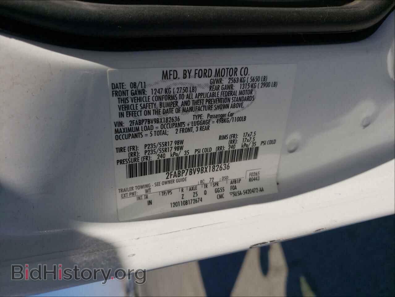 2011 FORD CROWN VIC - VIN: 2FABP7BV9BX182636 - Фото 10