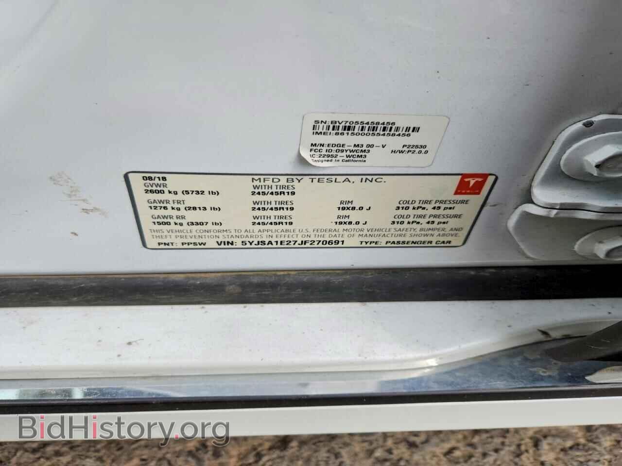 2018 TESLA MODEL S - VIN: 5YJSA1E27JF270691 - Photo 12