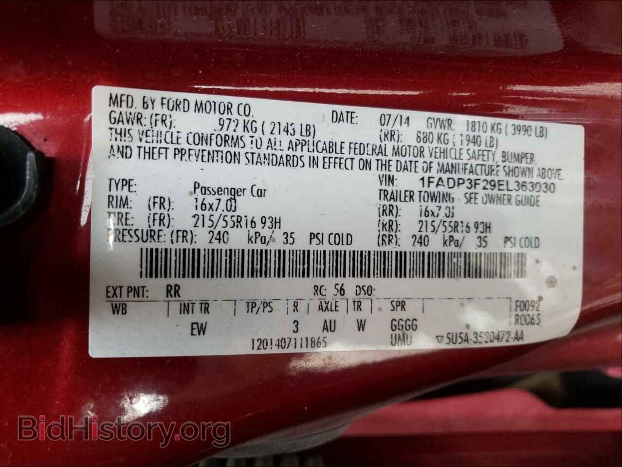 2014 FORD FOCUS - VIN: 1FADP3F29EL363030 - Photo 10