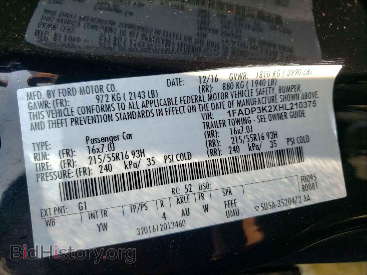 2017 FORD FOCUS - VIN: 1FADP3K2XHL210375 - Photo 10